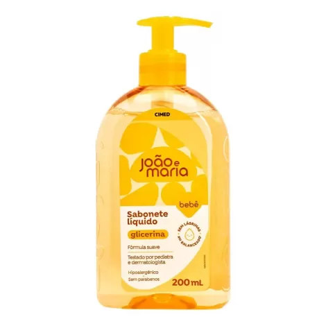 Sabonete Líquido João e Maria Baby Glicerina 200ml