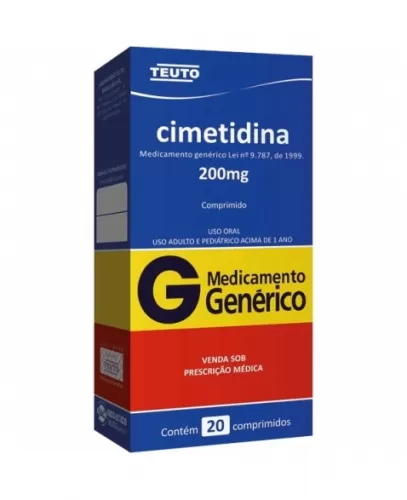Cimetidina Genérico Teuto 200mg - 20 Comprimidos