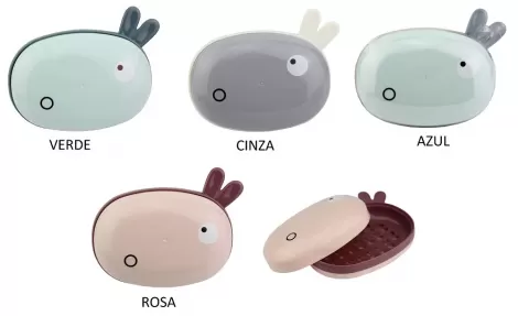 Saboneteira de Pia Dino Colors ? Plástico com Tela (CK5287)