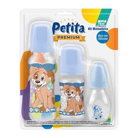 Kit Mamadeira Petita Duke Super Acinturada - Azul