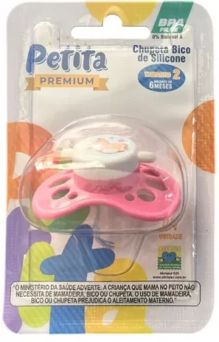 Petita Chupeta PEI Dainty Silicone Ortodôntica Nº 2 ? Rosa ? Ref. X06D1