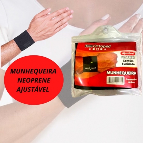 Munhequeira Elástica Foco Ortoped - Ajustável e Confortável